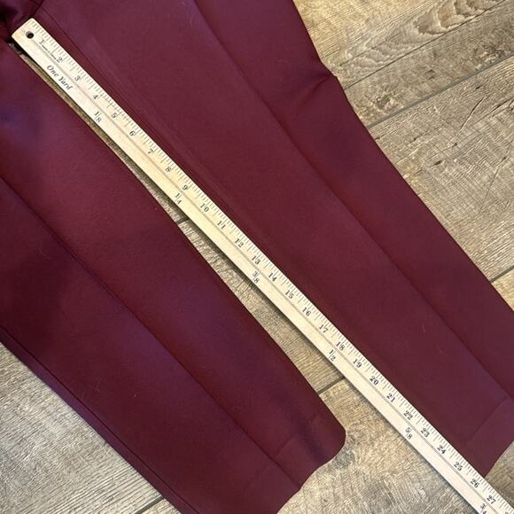 Ann Taylor Women's Devin Fit Ankle Pants Wine Size 10 - Picture 4 of 10